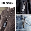 TISUR Titanium Emergency Whistle,EDC Safety Whistles Necklace Loud up to