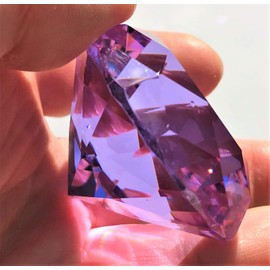FAIRY TAIL & GLITZER FEE Glass Diamond Crystal Glass 5 cm Diamond Brilliant Decorative Diamond Glass (Purple)