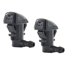 Windshield washer nozzles replacement for Ford Fusion 2008 2009 2010 2011 2012, Lincoln MKZ; Mercury Milan accessories wiper spray jet kit 2 pcs compatible with OE# 8E5Z17603A (2-Outlets)