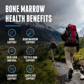Grass Fed Beef Bone Marrow Supplement – (200 Count) Bone, Cartilage and Marrow. New Zealand Sourced.