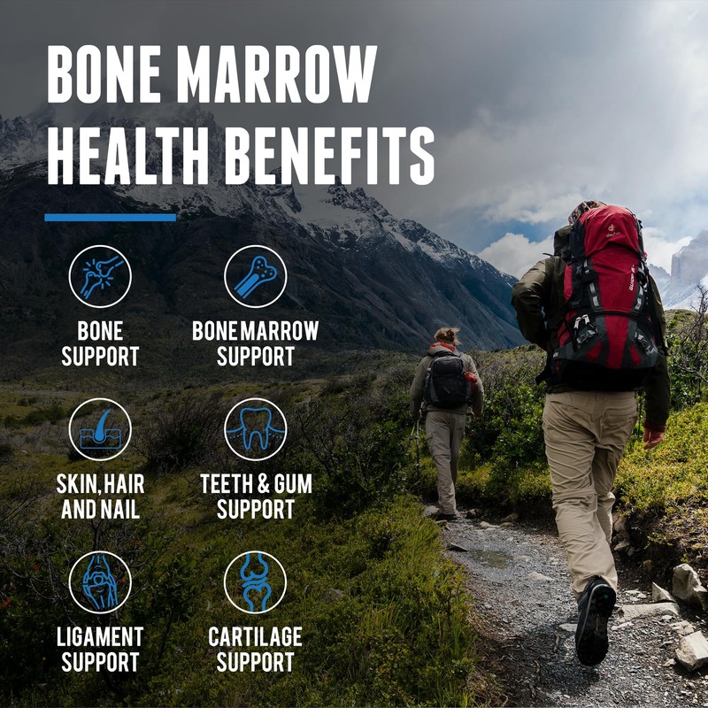 Grass Fed Beef Bone Marrow Supplement – (200 Count) Bone,