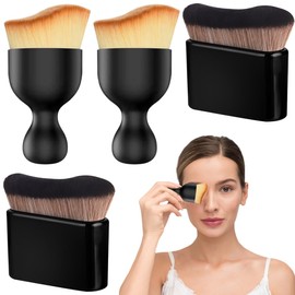 4 PCS Tanning Brushs Body Makeup Brush Angled Flat Foundation Blush Buffing Brush Fake Tan Applicator for Cosmetics Blending Liquid Powder Cream