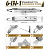 Matework 6 in 1 Caulking Tool, Stainless Steel Caulk Remover
