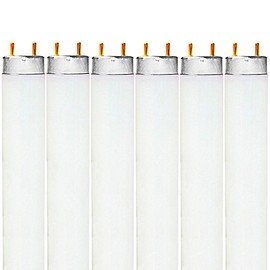 LUXRITE F32T8/850 32W 48 Inch T8 Fluorescent Tube Light Bulb, 5000K Bright White, 2800 Lumens, G13 Medium Bi-Pin Base, LR20734, 6-Pack
