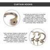 AMONENZ 6 Pcs Wall-Mounted Curtain Hocks, G Shape Tieback Hooks,