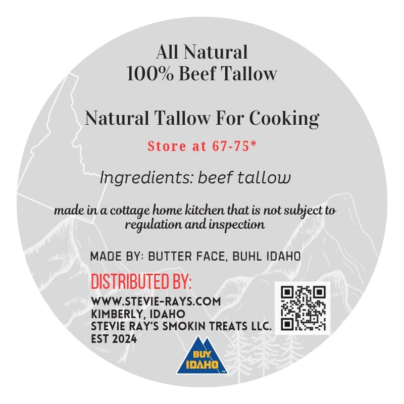 Stevie Ray's Smokin Treats Beef Cooking Tallow 8oz