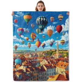 Kibue - Manta de franela suave y ligera y acogedora, manta de felpa cálida para sofá, viajes, recámara, oficina, decoración del hogar, regalo ideal para adultos, niños, mujeres y hombres de 60 x 50