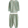 NEXT Oversized Fit Cotton Pyjamas Pack of 3, Blue/Ecru