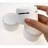 6 Empty White Plastic Cosmetic Containers with Inner Lining and