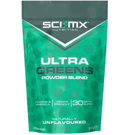 SCI-MX - Ultra Greens Power Blend • Suitable for Vegans & Vegetarians • Support Digestion • Energy • Bloating • Apple, Spinach, Broccoli, Spirulina, Barley Grass, Kale + More • 300g