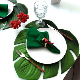 Getfitsoo Green Cloth Napkins Set of 6, 100% Cotton Christmas Cloth Napkins Washable Reusable, Perfect as Thanksgiving Cloth Napkins/Holiday Cloth Napkins for DinnerTable Everyday Use (Dark Green)