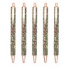 Gullor 5PCS Ballpoint Pens, Glitter Click Ball Pens, Black Ink