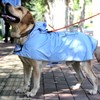 MAMORE Dog Raincoat, Reversible Waterproof Hooded Reflective Lattice Lining Double