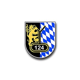 Sticker PzBtl 124 Tank Battalion Grafenwöhr Leo Crest 6 x 7 cm A1186