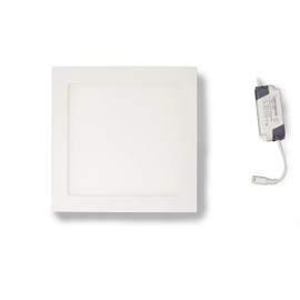 LED panel, square with 18 W power, neutral white, installation, flush-mounted, ECONOMY