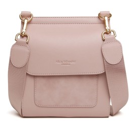 Alice Wheeler Seville Crossbody Classic Ladies Bag Handbag - Vegan Nappa & Suede (Pink)