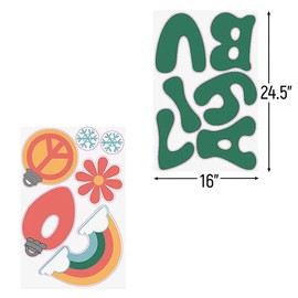 Holiday Vibes Groovy Bulletin Cardstock Board Set - 16" x 24.5" (Pack of 47) - Ideal for Teaching Spaces & Festive Gatherings