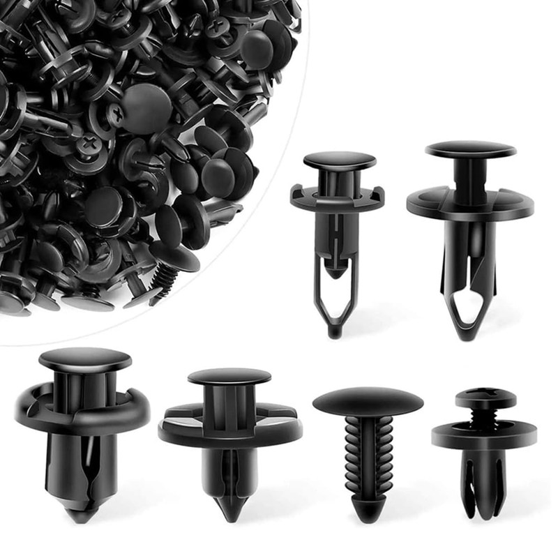 LYMOPYLB 200PCS 6 Different Car Rivet Clips Nylon Bumper Fastener