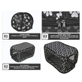 Zerodis Portable Pet Playpen, Foldable Dog Tent, Dog Crate, Rectangular, Large Space, Breathable, Portable, Car Seat, Dog Kennel, Pet Playpen for Pets