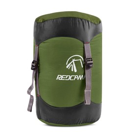 REDCAMP Compression Stuff Sack, Sleeping Bag Compression Sack Great for Backpacking, Hiking, Green XL