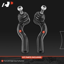 A-Premium 2 x Front Outer Tie Rod End Compatible with Fiat 500 2012 2013 2014