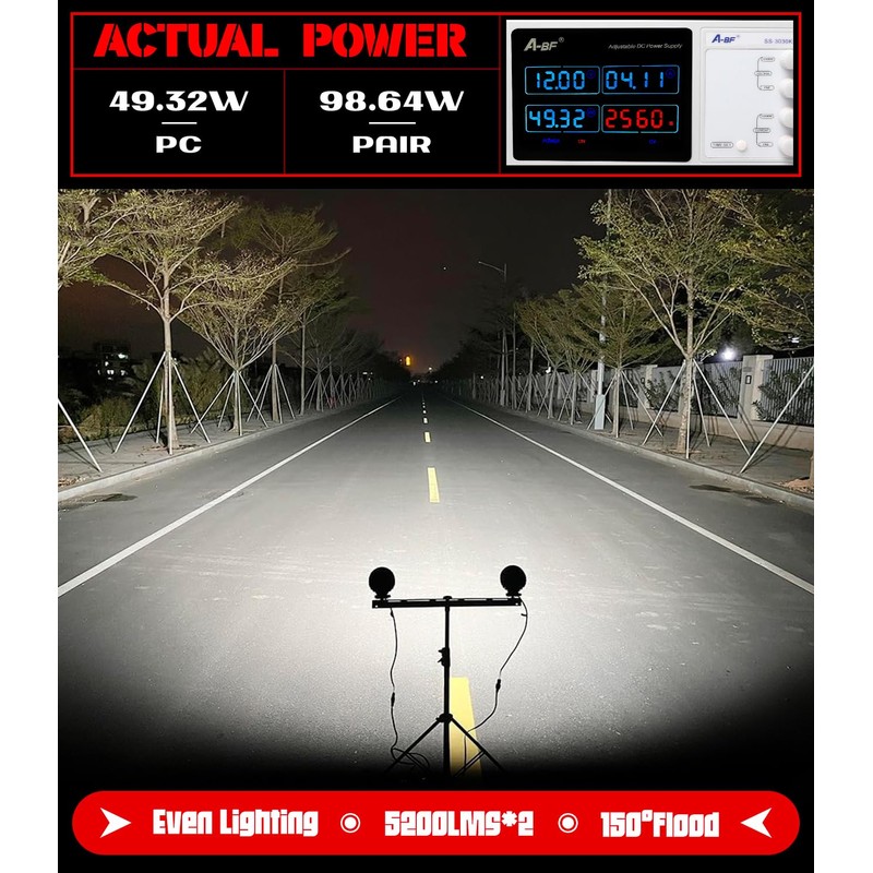 Exzeit 112W Led Light Pods, 4.5 Inch 150° Beam Flood