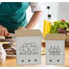 Gdfjiy Kitchen Vegetable Storage Tins Set of 2 for Potatoes,