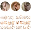 Rose Gold Hair Braids Dreadlock, 24 Pcs Non-Piercing Ear Clip
