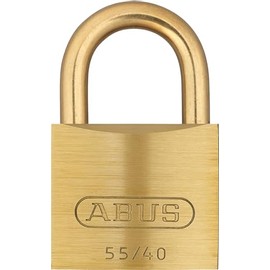 ABUS 55MB/40 Brass Lock with 2 Keys for Outdoor, Storage, Gate, 1.5in (38mm) Wide (Keyed Different, 1)