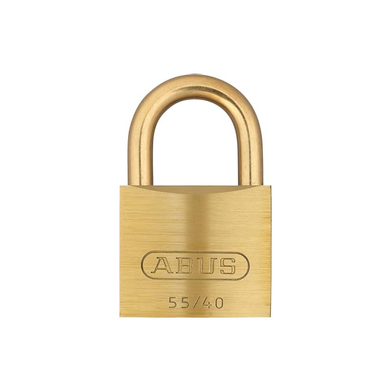 ABUS 55MB/40 Brass Lock with 2 Keys for Outdoor, Storage,