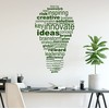 Vinyl Wall Decal Lightbulb Innovate Teamwork Business Office Inspirational Decor