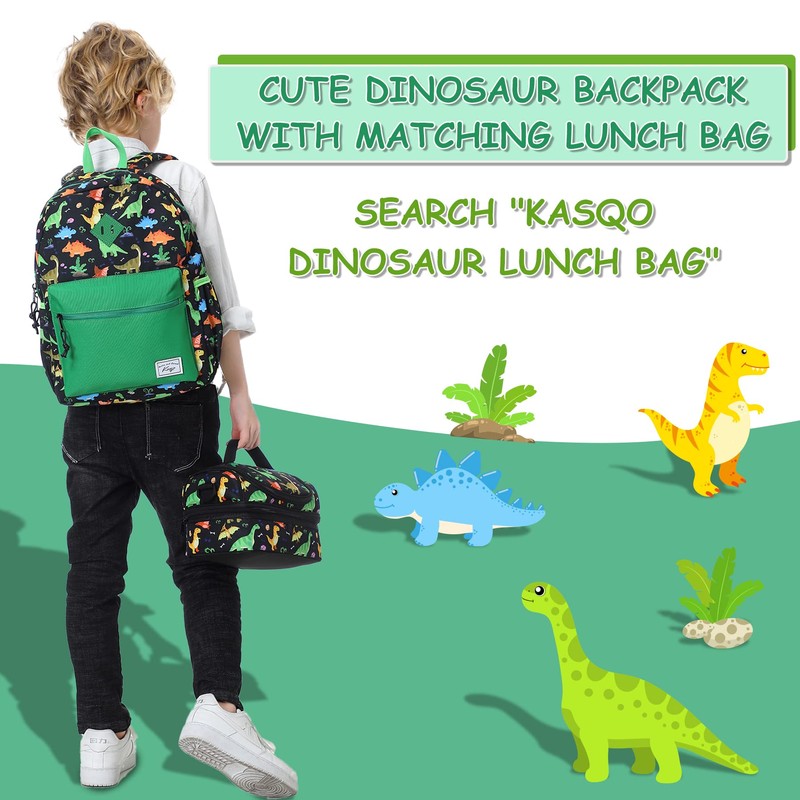 Kids Backpack for Boys, Kasqo Cute Lightweight Water Resistant Toddler