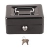 Metal Cash Box 6 Compartments High Safety Money Box with