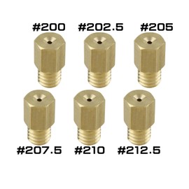 Shift Up 800006-MA-10 Motorcycle Goods Carburetor Main Jet Set MIKUNI Hexagon Large VM26 6x11.5 Angle