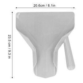 French Fry Scooper, Chip Popcorn Bagger, Ice Candy Snacks Desserts Scooper, Commercial French Fry Bagger with Right Handle for Popcorn Chips Ice Cubes Candy Desserts, Gray