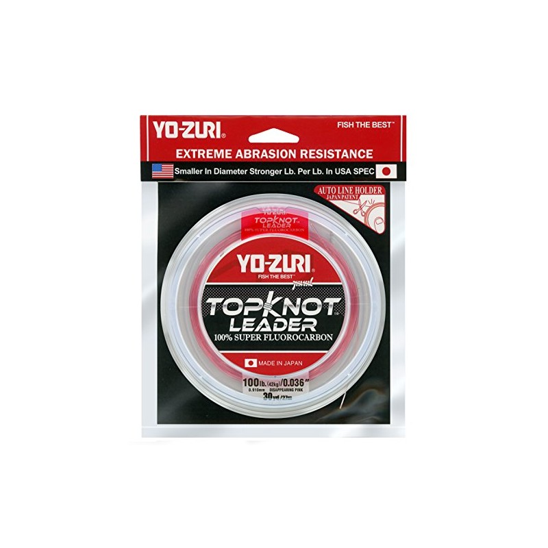 Yo-Zuri Topknot 30 yd Sinking Leader, Disappearing Pink, 100 lb