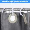 Oruola 12pcs White Plastic Shower Curtain Rings,O-Shape PP Plastic Material