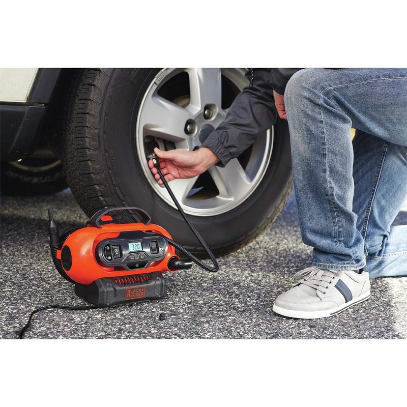 BLACK+DECKER Tire Inflator Portable Air Compressor, Air Pump for Inflatables,