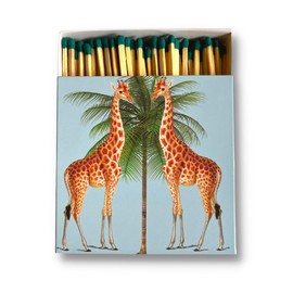 Curator Home Luxury Gift Long Safety Matches I Stylish Giraffe Design Square Matchbox