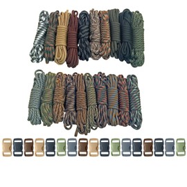 PARACORD PLANET 550lb Type III Paracord Combo Crafting Kits with Buckles (Scouting)