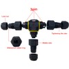 FULARR 2Pcs Premium T-Shape Waterproof Junction Box Outdoor Cable Connector,