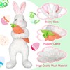 Easter Bunny Tree Topper Decorations,Spring Plush Rabbit Hugged Carrot for