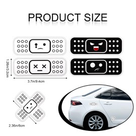 7pcs Car Bandage Decal, Funny Auto Cartoon Bandage Stickers Waterproof Car Scratch Damage Bandage Sticker Decorative Band Aid Sticker Car Accessories for Car Truck Vehicle Window