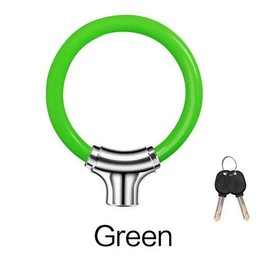 Bike Lock with Key, 1 Set Anti-theft Cable Lock for Bicycles, Electric Bikes and Electric Scooters, Bicycle Accessories - Color: Green, Specification: S