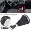 Keenso 5 Speed Gear Shift Knob PU Leather Plastic Gear