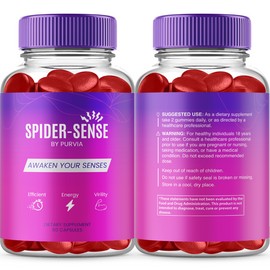 Purvia (2 Pack) Spider Sense Gummies Men Overall Strength Formula Support Supplement