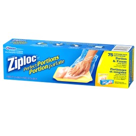 Ziploc Perfect Portions Freezer Bag, 75 Count