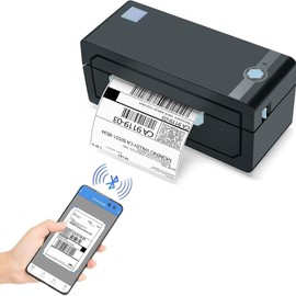 JADENS  268BT Bluetooth Thermal Label Printer, 4x6 Wireless Label Printer for Packages:_Black