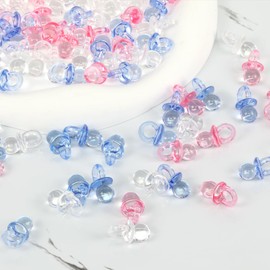 Mezrkuwr Pack of 90 Mini Decorative Dummy Confetti 90s Decorative Confetti Christening Table Decoration Baby Shower Decoration Girl Boy Decoration Baby Shower Girl Baby Shower Party Decoration
