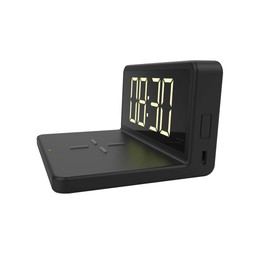 Platinet 5W PACW5 Alarm Clock with Wireless Charger - Black